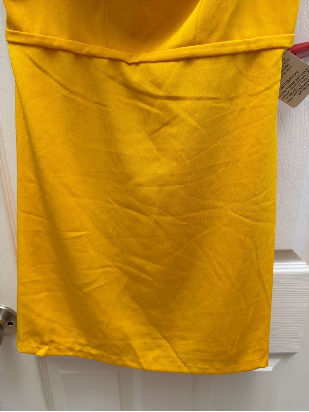 MacDuggal 🌹Yellow One-Shoulder Ruffle Mini Dress - Picture 7 of 9